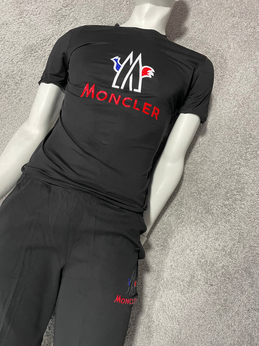 Conjunto Moncler Negro/Rojo