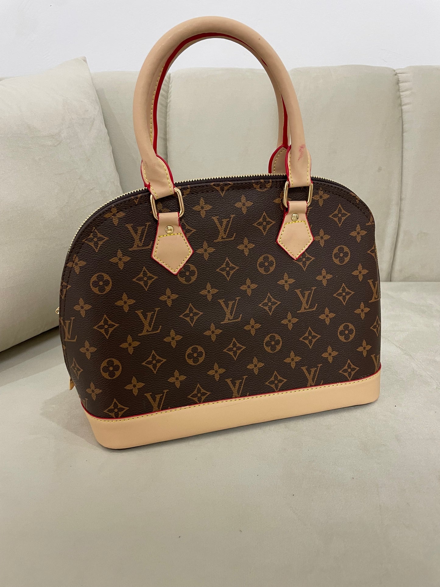 Louis Vuitton- Bolso Grande Marrón/Beige